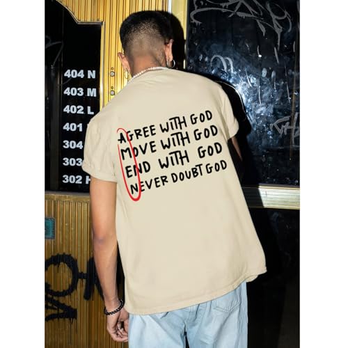 Christian Shirts for Men Inspirational God Shirt Religious Faith Tshirt Oversized Jesus Bible Verse Graphic Tee Top4