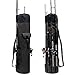 Allnice Durable Canvas Fishing Rod & Reel Organizer Bag Travel Carry Case Bag- Holds 5 Poles & Tackle (Black)