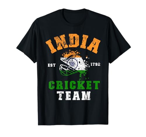 India Cricket Team Sports Jersey Flag Adult Kids Toddler 5T T-Shirt