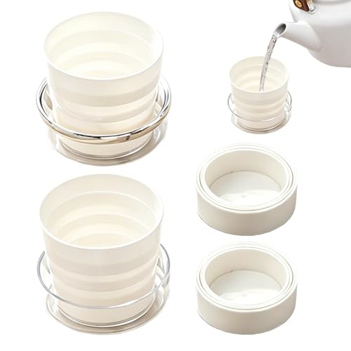 Vaso plegable para viajes, 4 en 1, para mochileros, para hombre y mujer, para viajeros, turistas, campistas, excursionistas, pescadores, senderismo, mochileros, pesca, viajes por carretera y hoteles