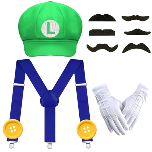 Eokoulion Costume Set for Women, Men, and Kids - Hats, Mustaches, Gloves, Socks, and Accessories for Adult and Girls Disfraz De Para Mujeres Halloween Cosplay - image 1