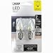 Feit Electric BPC7/LED Three LED Night Light Bulb with Candelabra Base, Clear, Pack of 2