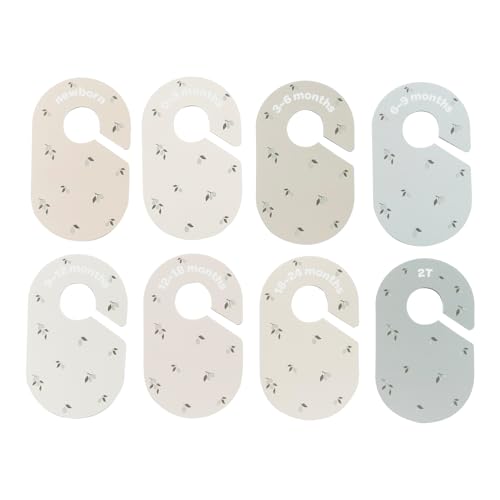 3 Sprouts Baby & Toddler Hanger Closet Dividers Set of 8 - Durable Baby Clothes Organizer, Nursery Closet Organization for Baby Clothing by Size or Age from Infant to Toddler Boy & Girl - Olive - Thumbnail 5