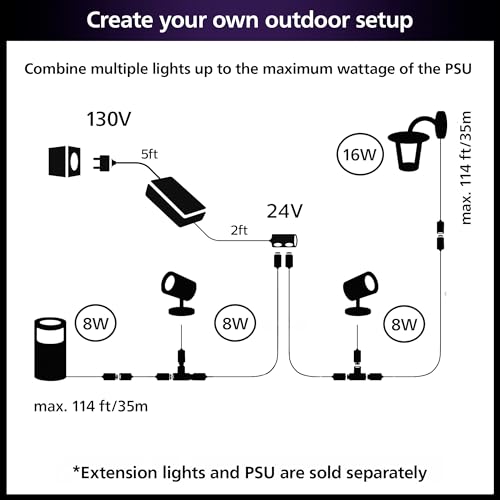 Philips Hue Calla Large Outdoor Pedestal Light (Low-Volt), (4.1 x 15.8 in) White & Color Pathway Light, Voice Control with Alexa, Apple Home & Google Assistant, Bridge Required - image 2