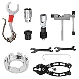 Unverzichtbares Mehrzweck-Fahrradwerkzeugset mit Schlüsselreparaturen, einschließlich Kettenbrechmechanismus (9-teilig)