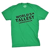 Worlds Tallest Leprechaun T Shirt Funny Sarcastic St Pattys Saint Patricks Day Mens Funny T Shirts Saint Patrick's Day T Shirt for Men Funny Drinking T Navy - L