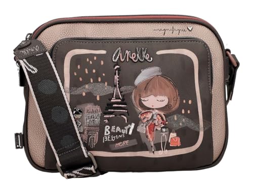 Anekke Bolso Bandolera para Mujer Colección Mademoiselle | Cierre con Cremallera | Medidas 26x20x6 cm Anekke Bolso Bandolera para Mujer Colección Mademoiselle | Cierre con Cremallera | Medidas 26x20x6 cm