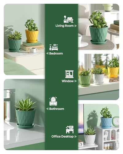 34% Off 6-Pack 4-Inch Plant Pots with Drainage Holes