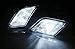 iJDMTOY Euro Clear Lens Front Side Marker Lights w/White LED Replacement Bulbs Compatible With 2008-11 Mercedes Pre-LCI W204 C250 C300 C350 & 2008-2013 C63 AMG, Replace OEM Amber Sidemarker Lamps