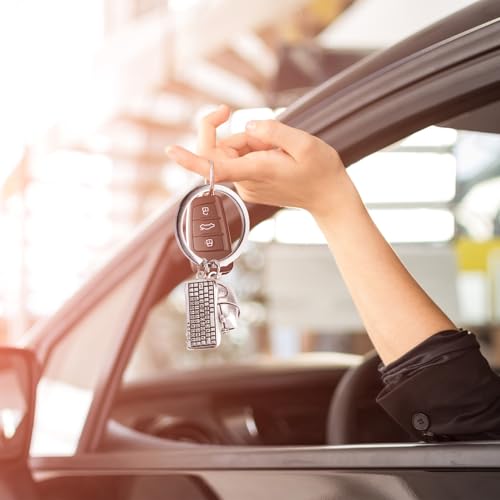 FRCOLOR Llavero Creativo Colgante de Teclado y Ratón Accesorio DIY para Diseño Artesanal Único Anillo Metálico Resistente Obsequio Original para Llaves y Mochilas Decoración - imagen 6