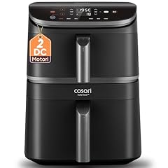 COSORI Turbo Tower Friggitrice ad Aria 10,8L con Cestelli Verticali, Cottura Salvaspazio a 3 Livelli, 2630W, 6 Funzioni, 2 Motori DC, 50+ Ricette Complete Online,CAF-DC111,Grigio