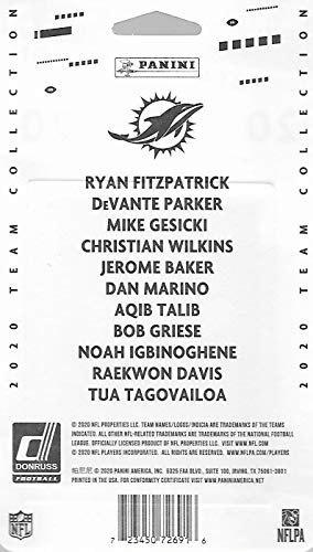 image for Miami Dolphins Factory Sealed Team Set Miami Dolphins 2020 Donruss Fac