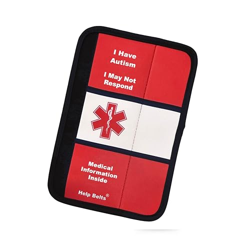 Autism/May Not Respond Awareness Medical Alert Seatbelt Cover for Kids