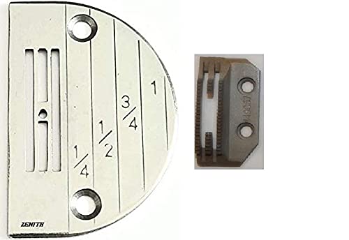 ZENITH Combo of E-16 Needle Plate with Feed for Industrial Sewing Machines Compatible Jack Juki Zoje Brother Power Direct Drive Sewing Machines .Steel Finish (E-16 Needle Plate with Feed Dog) Steel-image-6