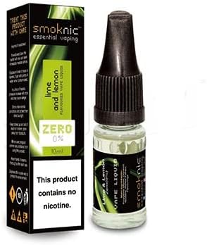 Smoknic Lime & Lemon 10ML Premium Quality Vape Juice for E-Cigarette – Vape Mod – Shisha Pen – 30VG/70PG Nicotine Free Fruity Flavour [10 x 10ML]