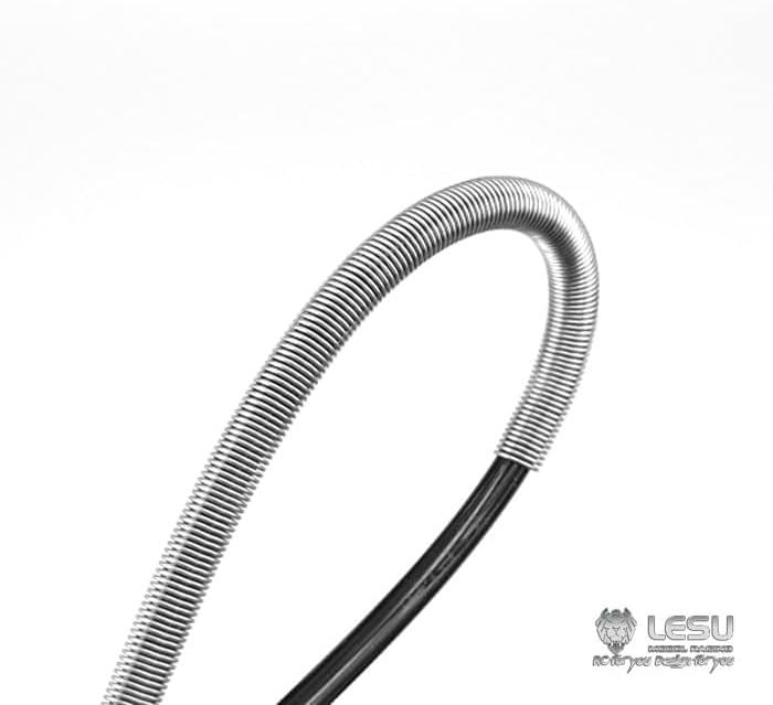 LESU Metal Spring Oil Pipe Protector 1/14 a Dumper Tractor Truck 4MM Pipe Accessories Sliver