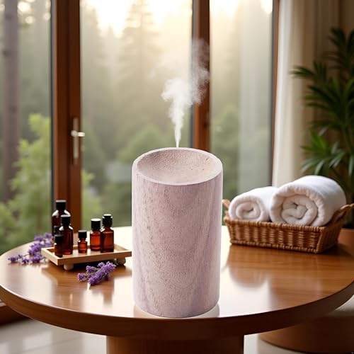 Black Walnut Wood Essential Oil Diffuser, Wooden Aromatherapy Round Office Home Car Diffuser, Small Wooden Diffuser for Essential Oils Aromatherapy Diffusers, Health and Household - Image 7