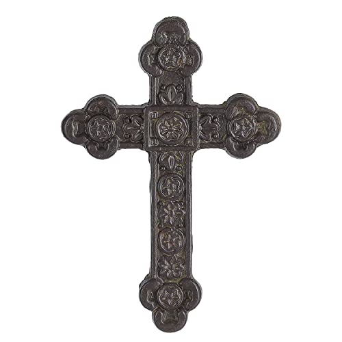 85-H-Cast-Iron-Wall-Cross-Home-Decor-Green