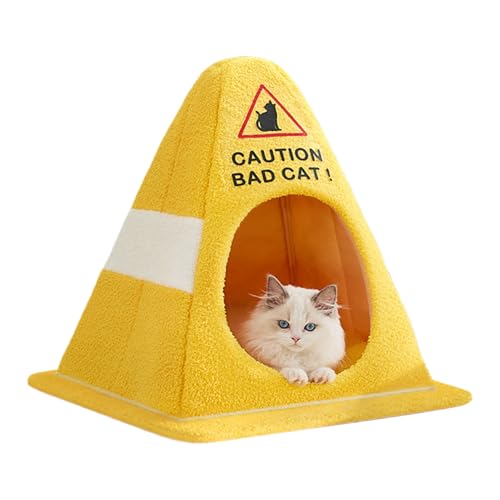 Wezalget Cuccia per Gatti a Forma di Tana | Cuccia Morbida a Forma di Blocco con Tana Accogliente | Morbida in Peluche per Animali Domestici | per Appartamento Camera da Letto Soggiorno