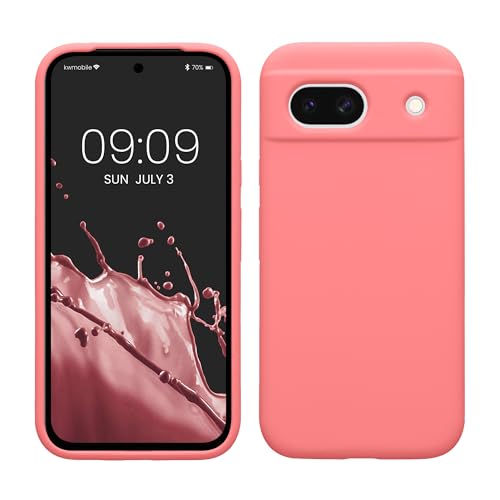 kwmobile Housse Compatible avec Google Pixel 8a Coque - Housse de téléphone Protection Souple en TPU Silicone - Corail Pastel
