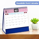 Desk Calendar 2026, 2026 Desktop Calendar uk from July. 2025 to Dec. 2026, 18 Month Twin-Wire Binding Standing Flip Desk Calendar, 19 x 17 x 8.5 cm Academic Calendar for Home Office Study (Blue) - Image 5
