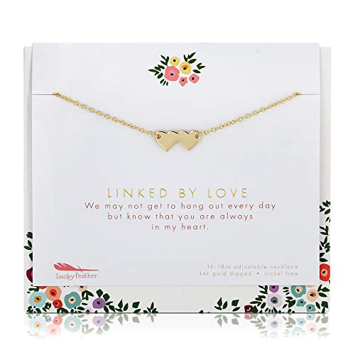 Lucky Feather Flowers Will Bloom Necklace for Women and Teenage Girls - 14K Gold Dipped Flower Pendant on Adj Chain, Ideal Gift for a Special Person on Her Birthday or as a Reminder She is Loved