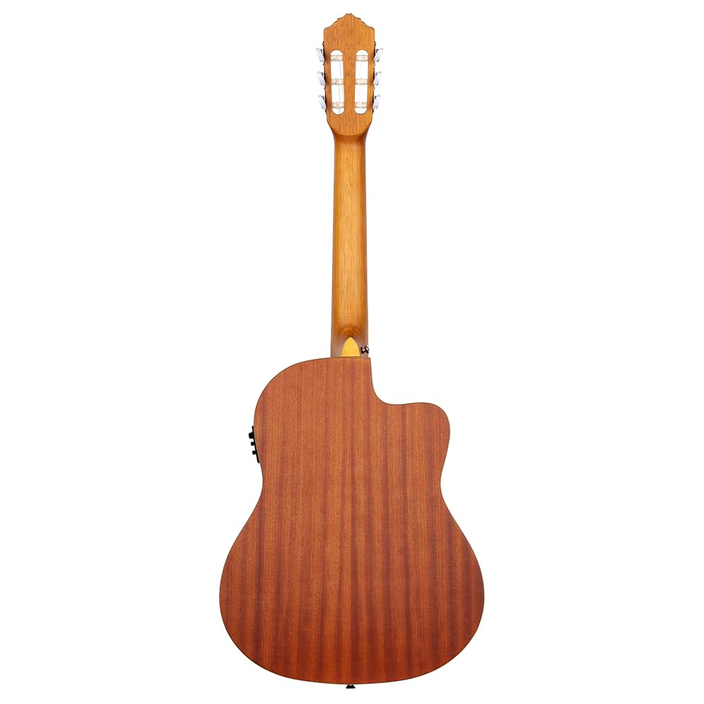 Ortega Guitars Chitarra Concerto per Mancini Thinline Elettro-acustica - Serie Family - Slim Neck - include Gig Bag - top in mogano/abete (RCE125SN-L)