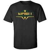 CornBorn North Dakota State University T-Shirt - Striped NDSU Football Laces - Black - 2X