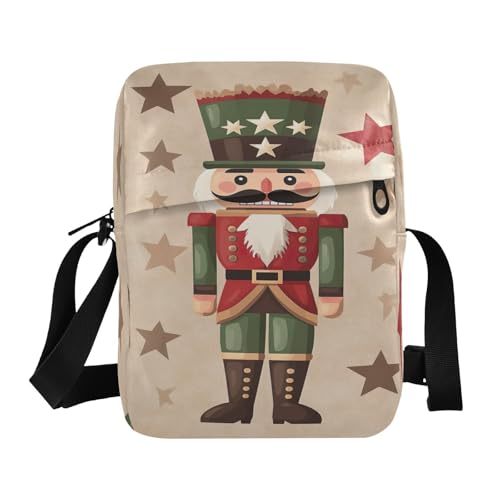 Crossbody Bag Nutcracker Christmas Messenger Bag for Women Men Purse Shoulder Bag Satchel Bag with Adjustable Strap 202b6867