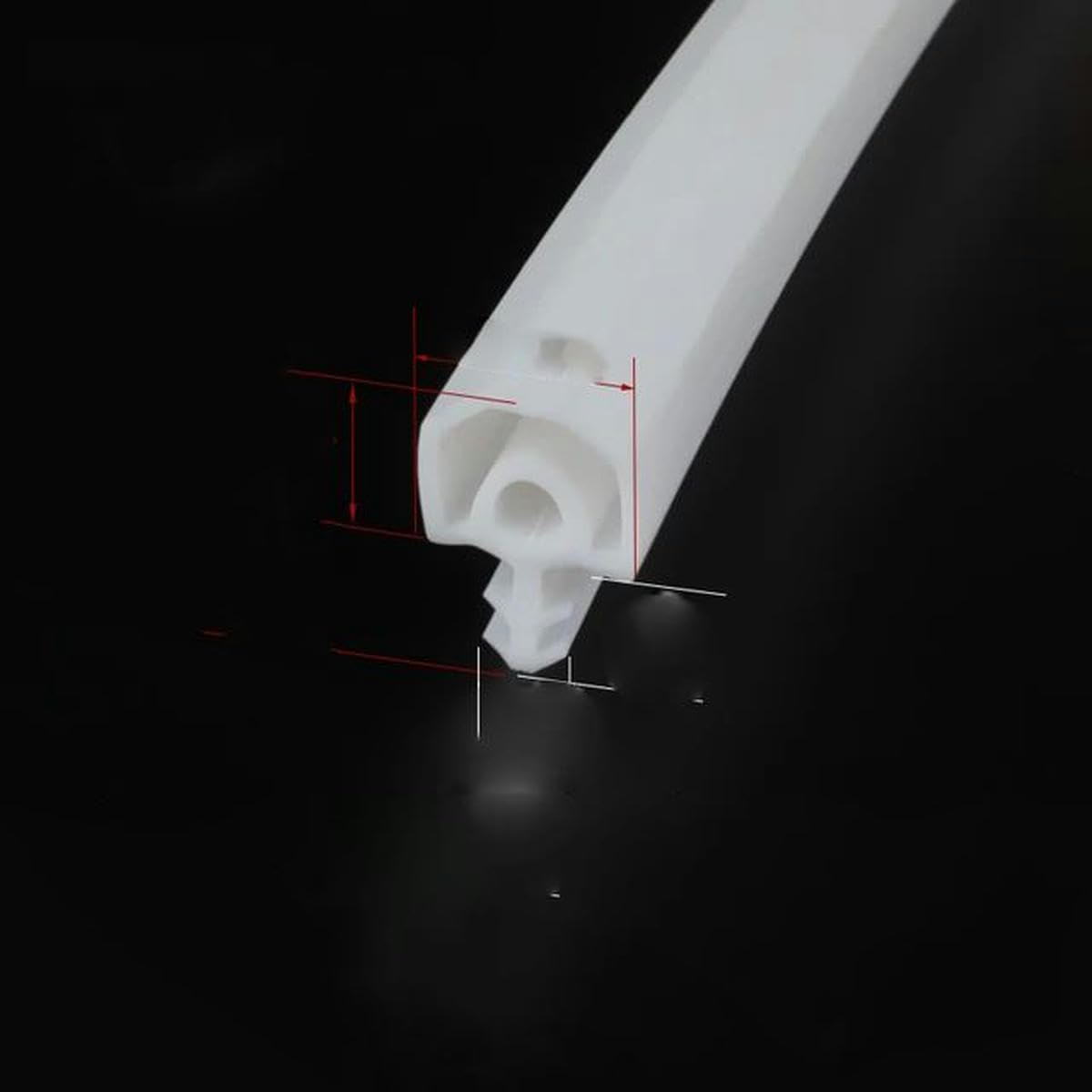 Striscia Di Tenuta Speciale Per Porte In Legno In PVC Insonorizzata Antivento E Striscia Di Gomma Anti-collisione Per La Fessura Del Telaio Della Porta Della Camera Tipo-E 10X8mm Bianco 5m