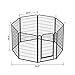 TIANTIANDIGITAL 8-Piece Heavy Duty Metal Playpen, Dog Fence, Pet Exercise Fence with Gate, 39.37 Inch High, for Indoor and Outdoor