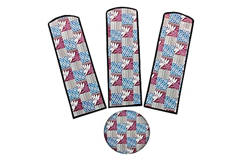 Image of Stylista Waterproof & Dustproof Three Blade Ceiling Fan Cover with attachable Enclosure Set of 4 Fan Covers Surface Pattern Grey