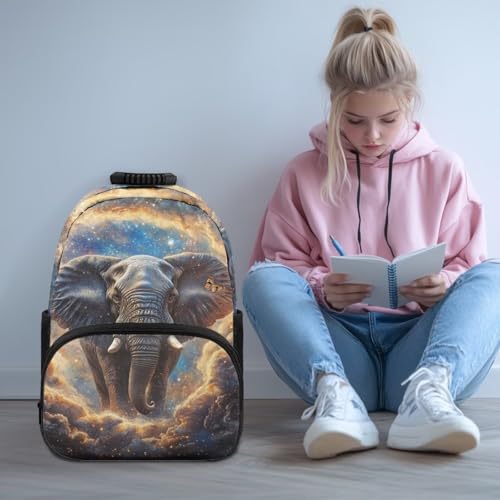 Elephant Backpack For Kids Boys 17 Inch Comfy Padded Book Bag With Adjustable Shoulder Strap Cool Animal Elementary School Bag2