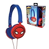 Lexibook Marvel Spiderman Auriculares estéreo, Potencia Apta para niños, Plegable y Ajustable, Rojo/Azul, HP010SPLXB
