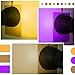 Outus 12 Pcs Halloween Light Gels with Transparent Protective Film Lighting Gels Covers Correction Filter Plastic Sheets Purple Orange Brown, LED Light or Craft Outdoor Landscape, 11.7 x 8.3 Inch