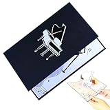 Tarjeta Pop-Up – 18 Cm Papel 3D Piano Tarjeta De Felicitación 38 G Escultura Creativa De Instrumento Musical Para Celebraciones, Acción De Gracias, Cumpleaños, Aniversarios Y Ocasiones Especiales