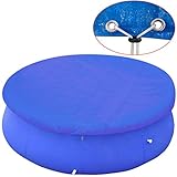 vidaXL Poolabdeckung PE Rund 360-367cm 90g/m² Abdeckplane Abdeckung Poolplane