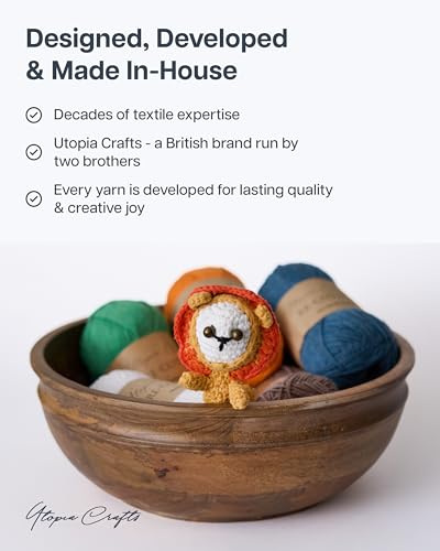 Miniatura 8 de Utopia Crafts Re-Cotton Knitting Yarn, 100g Cream
