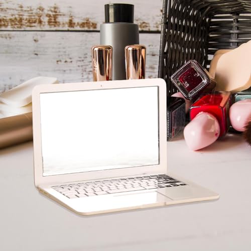 Miroir de maquillage compact rectangulaire pliant et portatif blanc - 7