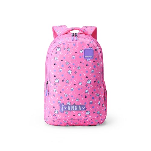 Image of American Tourister Ollie 4.0 Xl 01 G.C.Blu, Extra Large School Backpack, Age 8-12 Years, 3 Compartments,3D Glasses Inside - Atplayunique 32.5 Ltrs Capacity - Girls