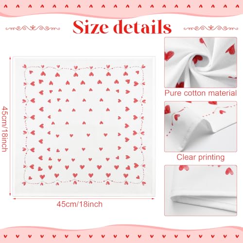 Servilletas de Tela Estampado Corazones 45.72 x 45.72 cm Pack 4 miniatura 3