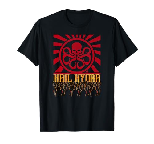 T-shirt Marvel Hail Hydra Navy 3XL pour Homme et Femme fan de Comics
