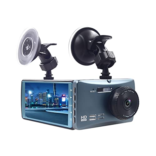 Câmera veicular frontal e traseira, câmera veicular 1080p FHD para carros, tela IPS de 3,5 polegadas