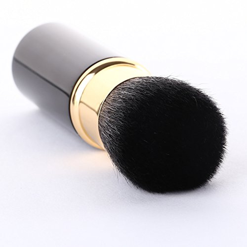 Retractable Makeup Brush - Goat Hairs - Portable Face Loose Powder Foundation, Mini Blush Brush Beauty Cosmetic Tool #TOP7