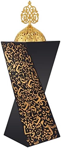 TERSCHELLING Frankincense Resin Incense Burner, Incense Censer, Bakhoor Burner, Charcoal Incense Burner, Incense Burner - for Yoga, Spa Aromatherapy，Office & Home Decor(Black)