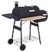 Outsunny Barbacoa de Carbón 3 en 1 Ahumador Parilla de Carbón Barbacoa de BBQ 124x53x104 cm con Termómetro y Ruedas Estantes de Madera Picnic Acampada al Aire Libre