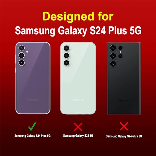 Image of amazon basics Back Case Cover for Samsung Galaxy S24 Plus 5G | Compatible for Samsung Galaxy S24 Plus 5G Back Cover | Liquid Silicon Magic Case with Camera Protection | Red