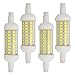 Produktbild R7S 6W 78mm LED Leuchtmittel Lampen 64xSMD2835 - Kaltweiß 6000K - 480LM - nicht dimmbar - J Typ Double Ended R7s LED (4 Stück)