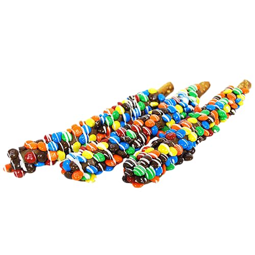 All City Candy Hand-Dipped Milk Chocolate Premium chocolate candy coated Pretzel Rods – Holiday ready Sweet & Salty Treats, Individually Wrapped,10-Piece Gift Tube, Perfect for Seasonal Celebrations, Birthdays or Gift giving occasions