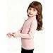 Girls Boys Turtleneck Long Sleeve Shirts Unisex Kids Mock Neck Thermal Pullover Classic Plain Tops (Pink, 5-6 Years)